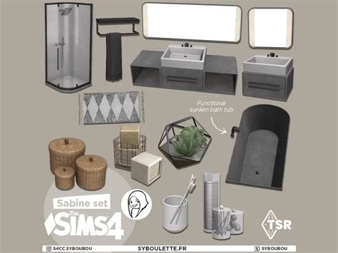Sabine Bathroom Cc Sims 4 Syboulette Custom Content For The Sims 4