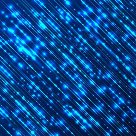 Futuristic Tech Blue Magic Particles Lines Sparkling Glitter On Dark
