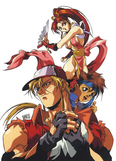 Shiranui Mai And Terry Bogard The King Of Fighters And 2 More Drawn