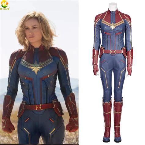 Movie Captain Marvel Cosplay Costume Carol Danvers Cosplay Jumpsuit