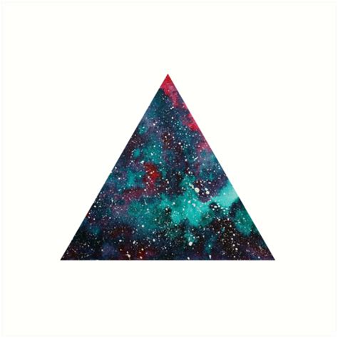 Galaxy Triangle Art Prints By Dibeauteous Redbubble
