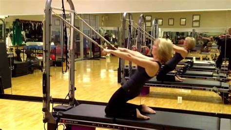Pilates Tower Exercise Thigh Stretch Youtube