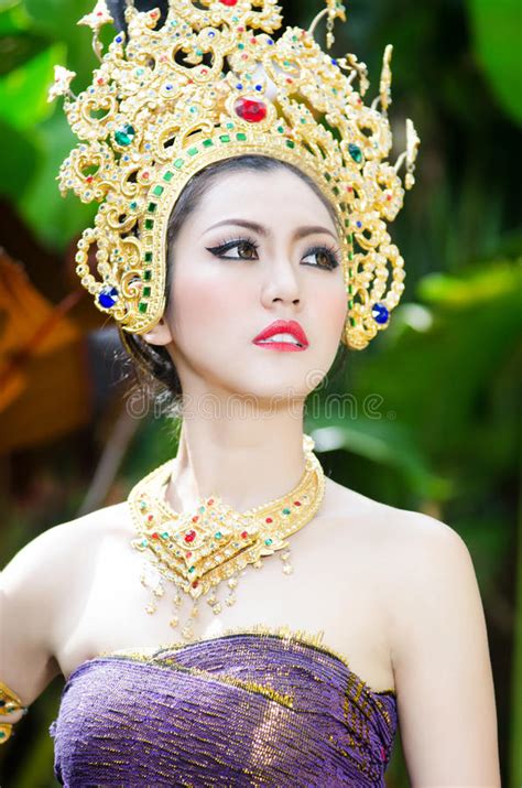 beautiful thai girl in thai traditional costume stock image image of portrait culture 72235953