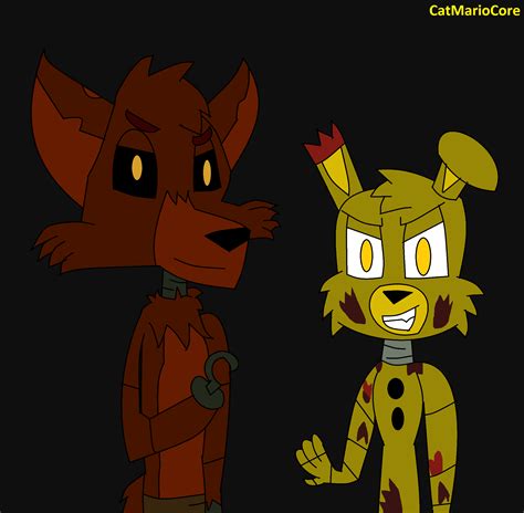 Nightmare Foxy And Springtrap In Tony Crynight By Catmariocore On