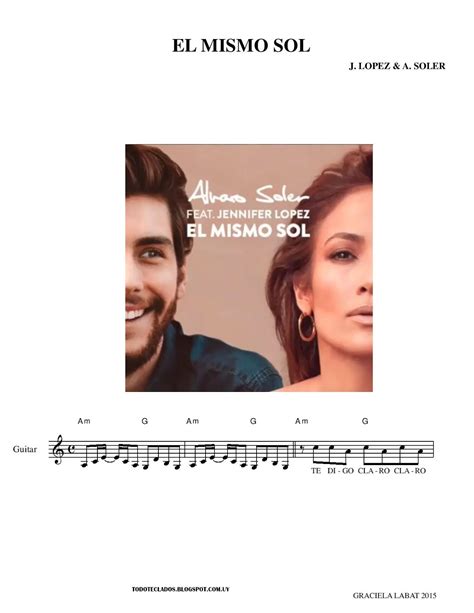 Todo Teclados El Mismo Sol Jennifer Lopez And Alvaro Soler