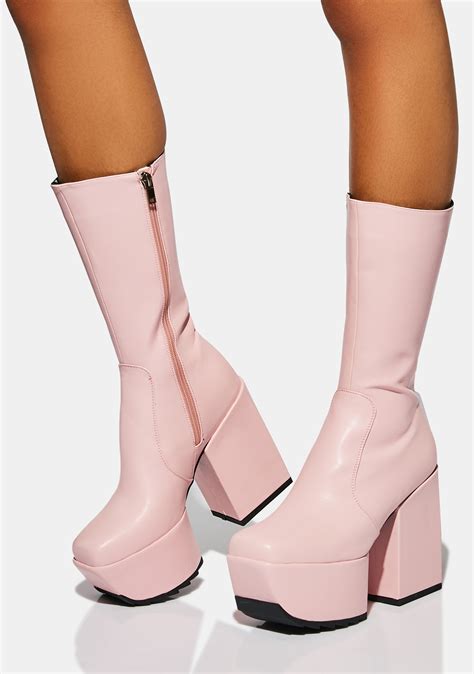 Lamoda Pink Magnolia Platform Boots Dolls Kill