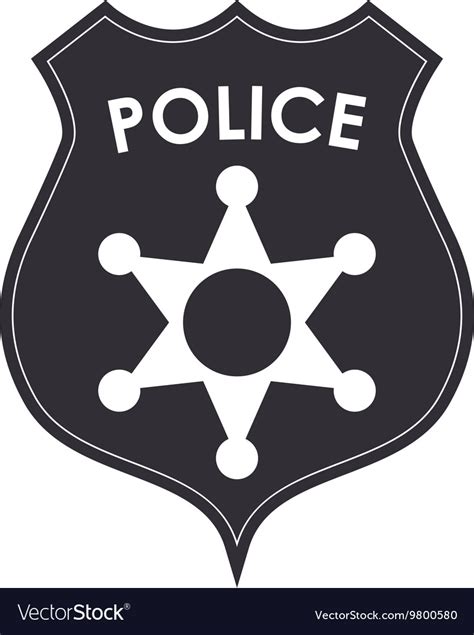 Police badge icon Royalty Free Vector Image - VectorStock