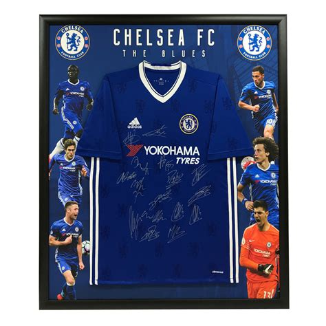 Welcome to the official twitter account of chelsea football club. Soccer - Chelsea FC Signed & Framed 2017/18 Jersey ...