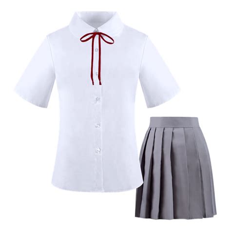 Japanese School Uniforms Jk Sailor White Shirt High Waist Pleated