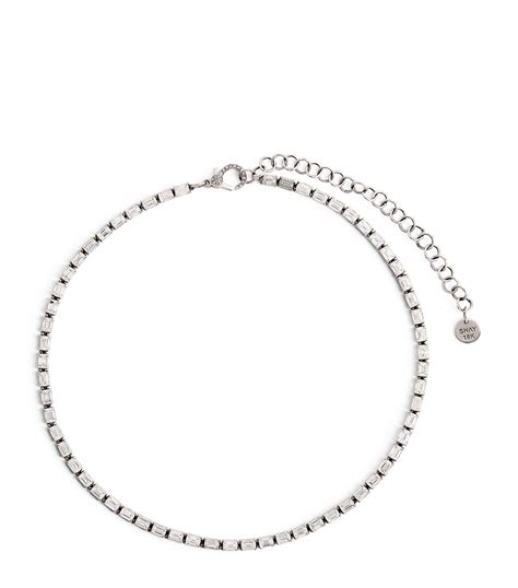 Shay White Gold And Diamond Tennis Necklace Harrods Ae
