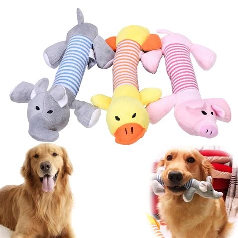 Pet Puppy Dog Toys Plush Animal Shaped Sound Squeaker Chewing Toys