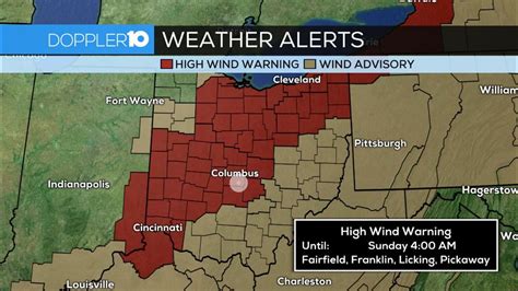 High Wind Warning Issued For Most Of Central Ohio Through 4 Am