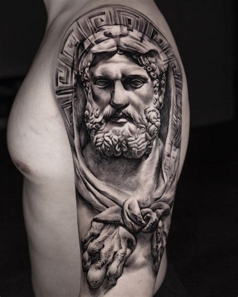 Hercules Statue Tattoo 소매 문신 문신 아이디어 문신