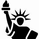 Statue Liberty Icon Icons Silhouette Filled Tourism