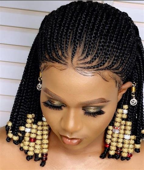 Bestseller Cornrow Braid Ghana Weaving Braided Wig Frontal Etsy In
