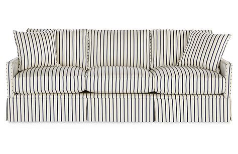 Pin By Therese Martin On Furniture In 2021 Skirted Sofa Striped Sofa