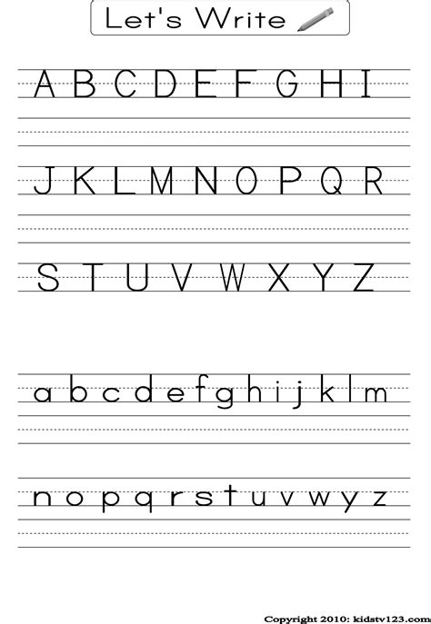 Alphabet Handwriting Worksheets A To Z For Preschool To First Grade