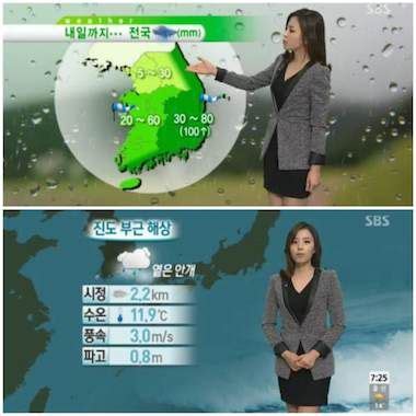 강릉 20.8 ℃ 흐림(대체로 흐림). 오늘 날씨 '전국적인 비' 진도 부근 해상은? | SBS연예뉴스