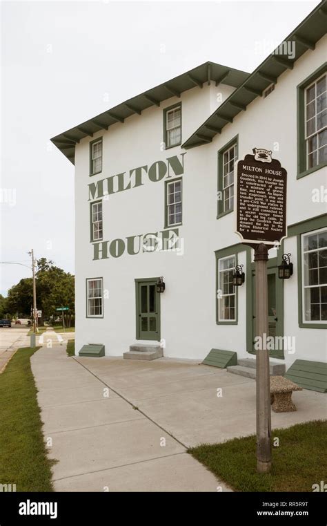 Milton House Part Of The Underground Railroad Wisconsin Stock Photo Alamy