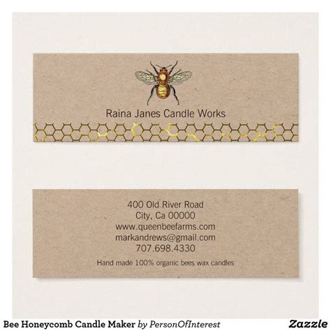 See more ideas about zazzle business cards, high quality business cards, business cards. Bee Honeycomb Candle Maker Mini Business Card | Zazzle.com ...