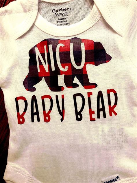 Nicu Baby Bear Peace Out Nicu Nicu Baby Onesie Nicu Etsy