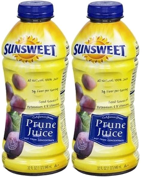 Sunsweet Prune Juice 32 Ounce 2 Pack Grocery And Gourmet Food