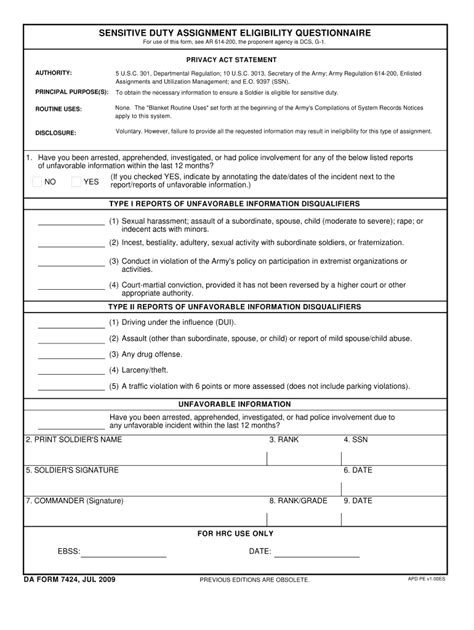 Da Form 7424 Fill Out And Sign Online Dochub