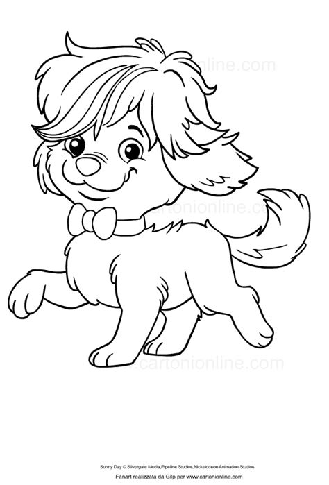 Sunny day doodle coloring pages. Drawing of Doodle from Sunny Day coloring page