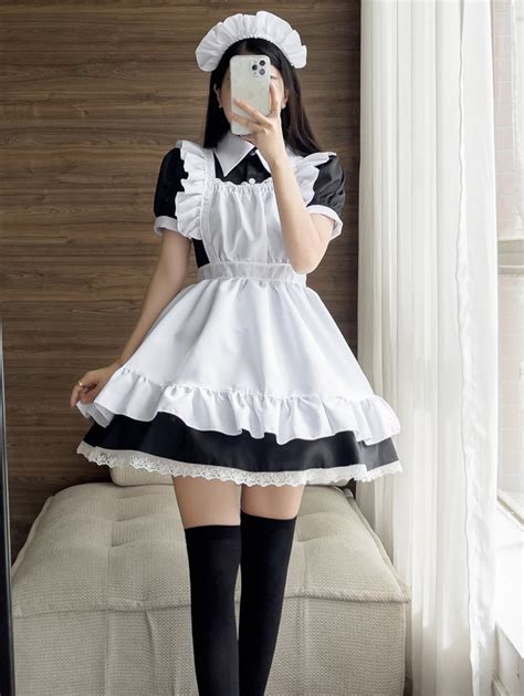 maid costume cosplay costume maid costume plus size maid etsy