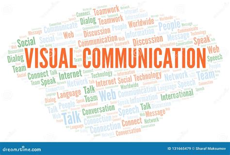 Visual Communication Word Cloud Wordcloud Made With Text Only Stock