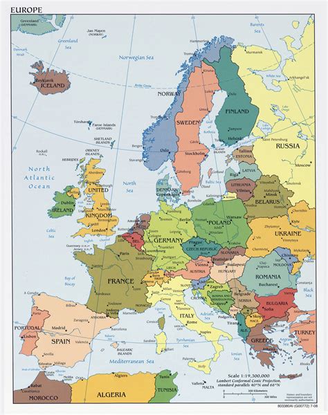 Political Map Of Europe With All Capitals Europe Poli