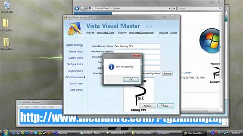 How To Change System Info On Windows Vista And 7 Youtube