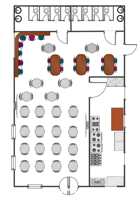 Cafe Floor Plans Professional Building Drawing