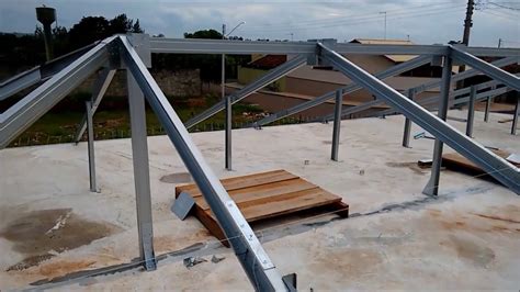 steel frame construção seca telhado com estrutura metálica telhas onduvilla youtube