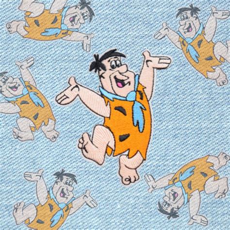 Fred Flintstone Embroidered Iron On Patch Retro Cartoon Etsy