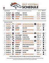 Broncos Nfl Schedule 2017