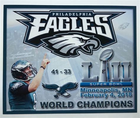 Philadelphia Eagles Champions Super Bowl 52 4 X3 Magnet Football 2018