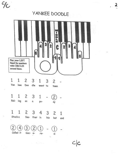 Miss Jacobsons Music Easy Keyboard 1 Melody Songs By Frame And