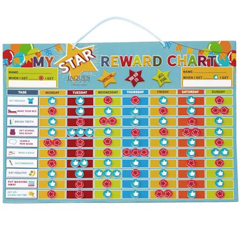 Magnetic Reward Chart Reward Chart For Kids Jaques Of London