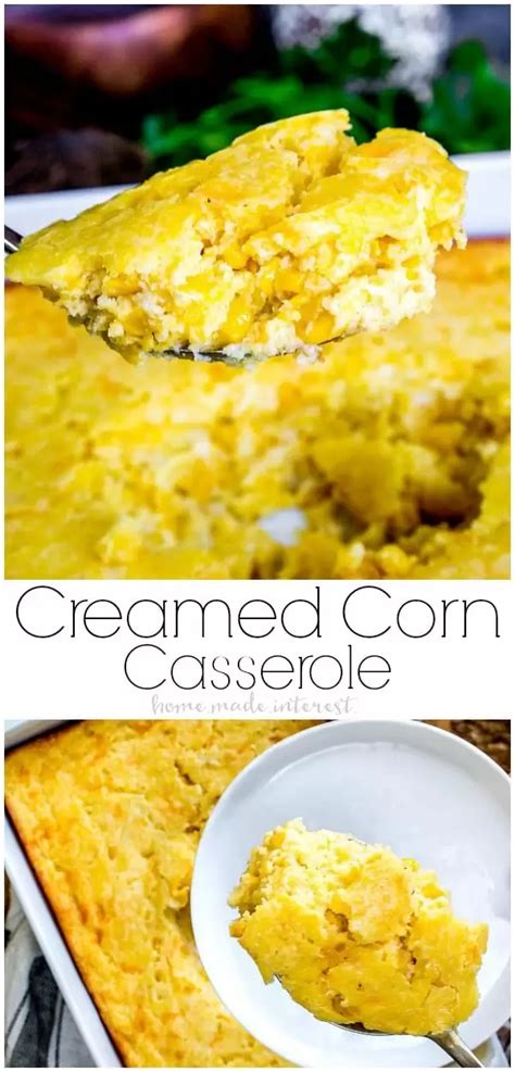 Soups and chowders made with corn are ideal for making ahead and freezing, and your kids will ask you to make sheet pan nachos with corn again and again. Creamed Corn Casserole is an easy corn casserole recipe ...