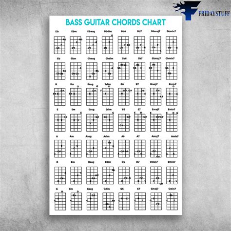 Bass Guitar Chords Chart With Our Fully Illustrated Piano Chords Chart For 4 String Beginners