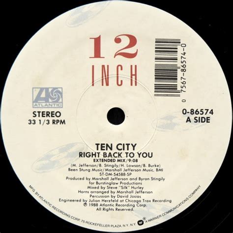 Music Download Blogspot 80s 90s Ten City Right Back To You