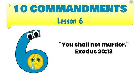 Childrens Ministry 10 Commandments Lesson 6 You Shall Not Murder