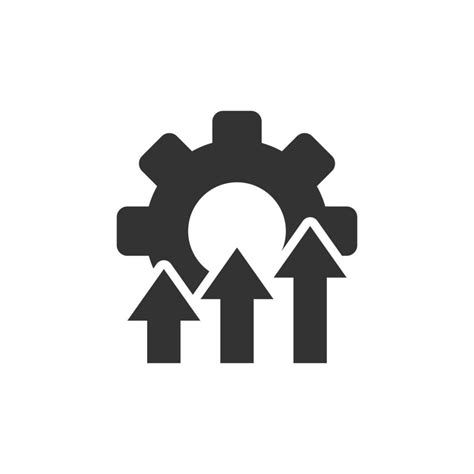 Improvement Icon In Flat Style Gear Project Vector Illustration On