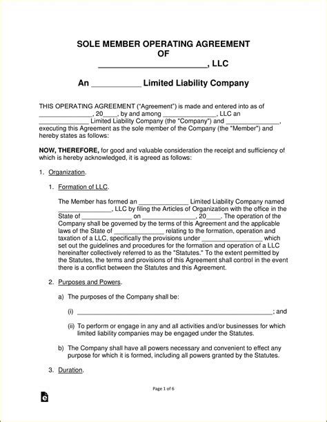 All llc's with two or more members should have an operating agreement. Operating Agreement For Llc Template - Template 2 : Resume ...