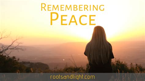 Remembering Peace