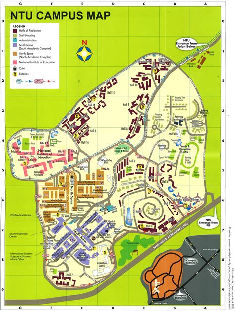 Nanyang technological university is one of the top universities in singapore offering undergraduate and postgraduate education in engineering, business, science, humanities, arts, social sciences. NTU CAMPUS MAP PDF