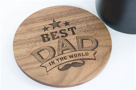 Best Dad In The World Drinks Coaster Rocketboy Ts