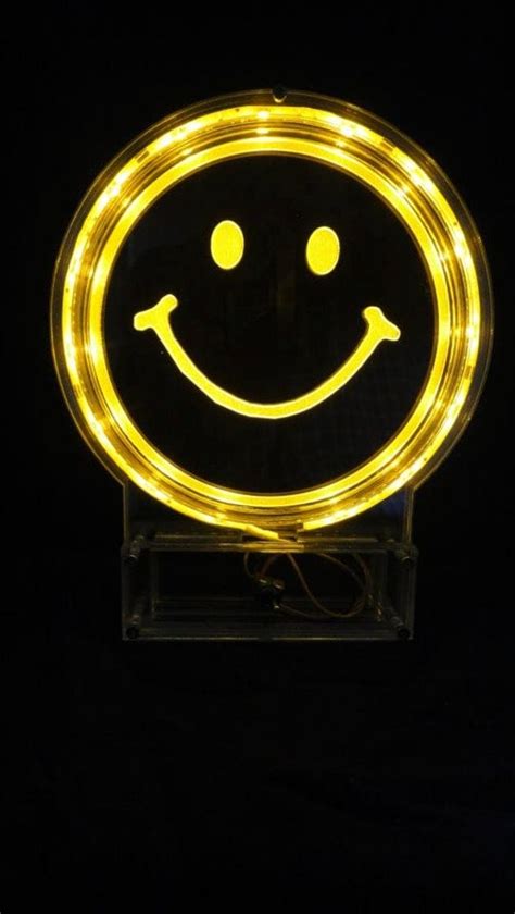 Led Novelty Smiley Face Light Sign By Pamsrepurposed On Etsy