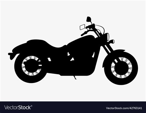 Cruiser Motorcycle Silhouette Royalty Free Vector Image